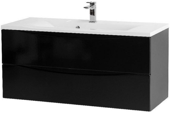 Тумба под раковину BelBagno Marino 110 MARINO-1100-2C-SO-NL-P подвесная Nero Lucido