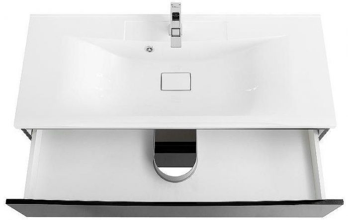 Тумба под раковину BelBagno Marino 110 MARINO-1100-2C-SO-NL-P подвесная Nero Lucido