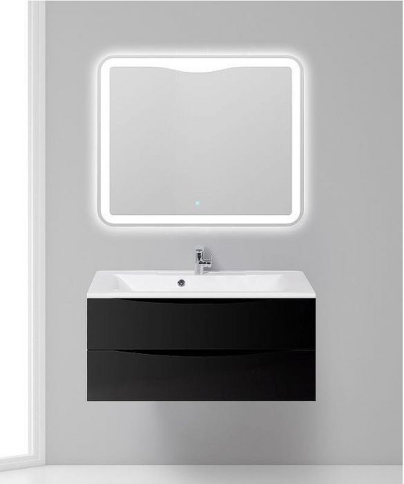 Тумба под раковину BelBagno Marino 110 MARINO-1100-2C-SO-NL-P подвесная Nero Lucido