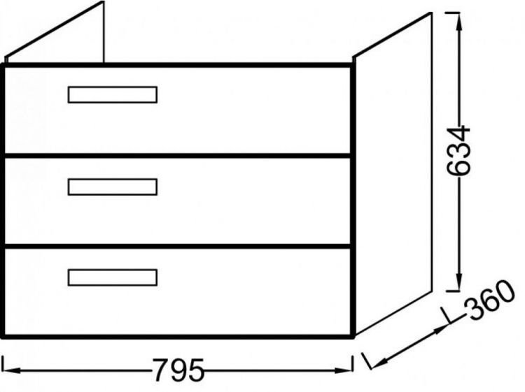 Тумба под раковину Jacob Delafon Rythmik 80 см EB1308-N29, серая кожа