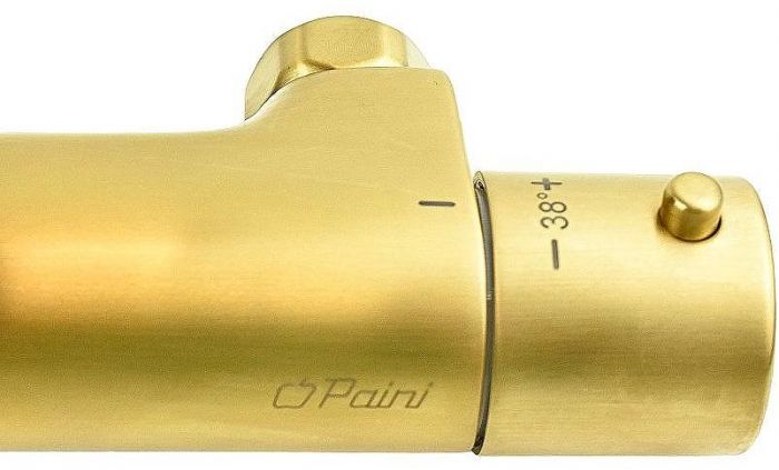 Смеситель для душа Paini Cox 78PJ511TH с термостатом Золото матовое
