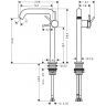 Hansgrohe Tecturis S Смеситель для раковины, высокий, 1 отв., CoolStart EcoSmart+, с донным клапаном Push-Open, цвет: черный матовый