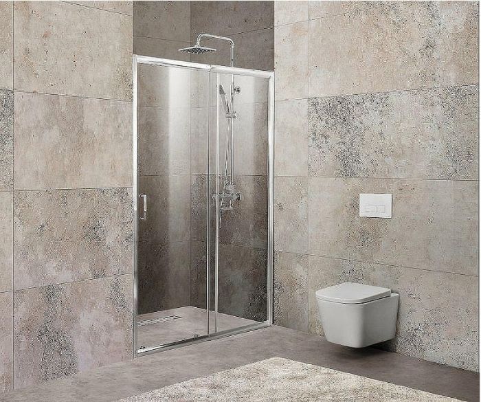 Душевая дверь BelBagno Unique 125 UNIQUE-BF-1-110/125-C-Cr профиль Хром стекло прозрачное