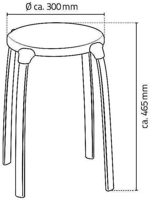 Табурет в ванную Ridder Assistent Promo А1050110 Черный