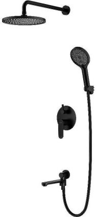 Душевая система Splenka S222.27.06 Черная матовая