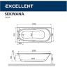 Акриловая ванна Excellent Sekwana 170x75 WAEX.SEK17.NANO.CR с гидромассажем