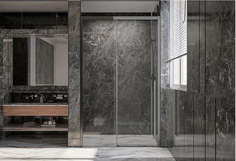 Душевая дверь Veconi Premium Trento PTD-30GR 140 PTD30-GR-140-01-C4 профиль Брашированный графит стекло прозрачное