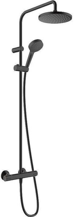 Душевая система Hansgrohe Vernis Blend Showerpipe 26276670 с термостатом Черная матовая