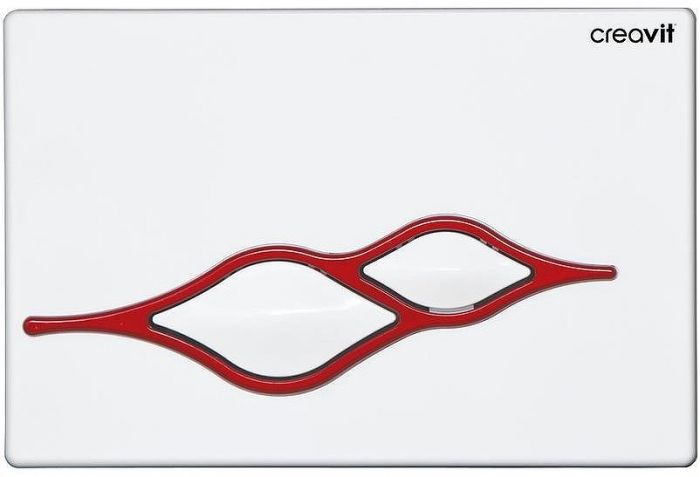 Клавиша смыва Creavit Ufo GP1001.01 Белая Красная