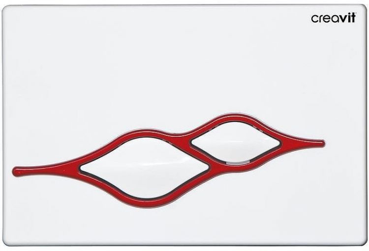 Клавиша смыва Creavit Ufo GP1001.01 Белая Красная