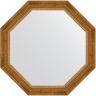 Зеркало Evoform Octagon 68х68 BY 7319 в багетной раме - Состаренная бронза с плетением 70