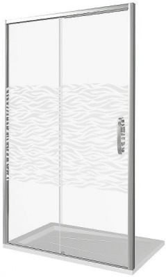 Душевая дверь Good Door Antares WTW-140-W-CH 140 профиль Хром с узором Волна