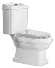 Сидение  деревянное в цвете *орех* с металлическими креплениями и с системой Soft close - Унитаз-компакт CEZARES LAREDO