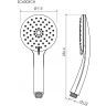Душевая лейка SANCOS Lotus, диаметр 115 мм, 3 режима, цвет черный матовый, SC6003MB