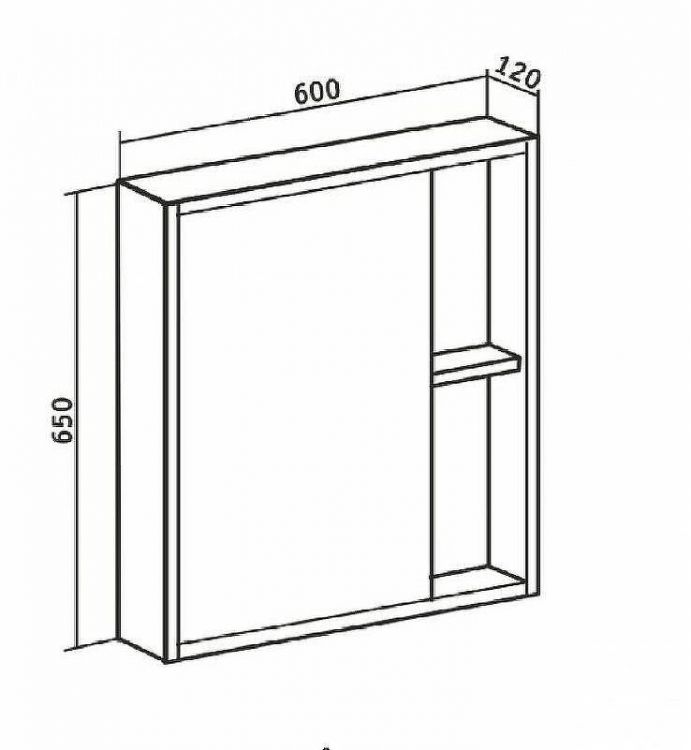 Зеркальный шкаф Runo Эко 60 00-00001187 Скандинавский дуб