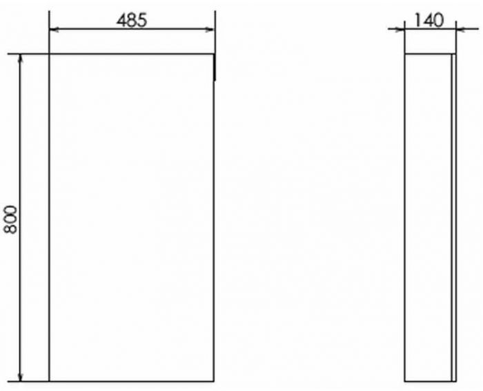 Зеркальный шкаф Comforty Порто 50 00-00009323 Дуб темно-коричневый