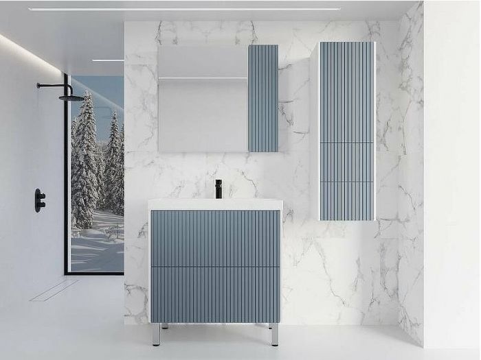 Зеркальный шкаф Style Line Стокгольм 80 ЛС-00002325 Графит софт