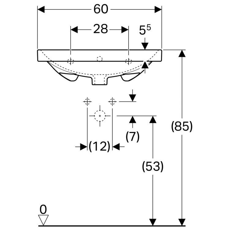Раковина Keramag Acanto, 500.620.01.2