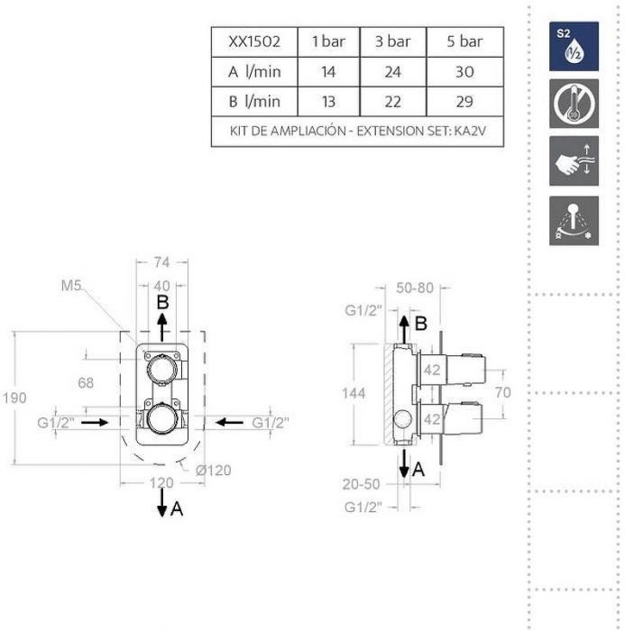 Душевая система Ramonsoler Tzar K3415021 Хром