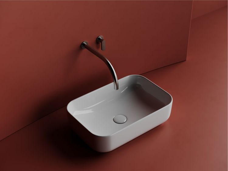 Умывальник чаша SANCOS Element накладная прямоугольная 510x340x140мм, CN5043