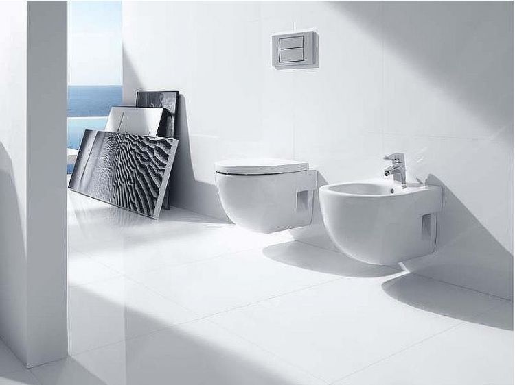 Комплект унитаза с инсталляцией Roca Meridian 7893104110 с сиденьем Микролифт и клавишей смыва Хром