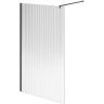 Душевая перегородка Kerama Marazzi Cristallo 120 CT.120.WI.BLK.M профиль Черный матовый стекло рифленое