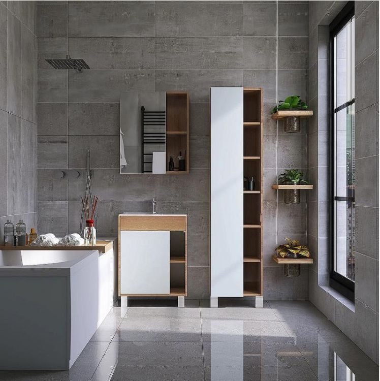 Тумба под раковину VIANT Бостон 70 VBOS70CO-T1ST Белая Дуб Вотан Тумба под раковину VIANT Бостон 70 VBOS70CO-T1ST Белая Дуб Вотан