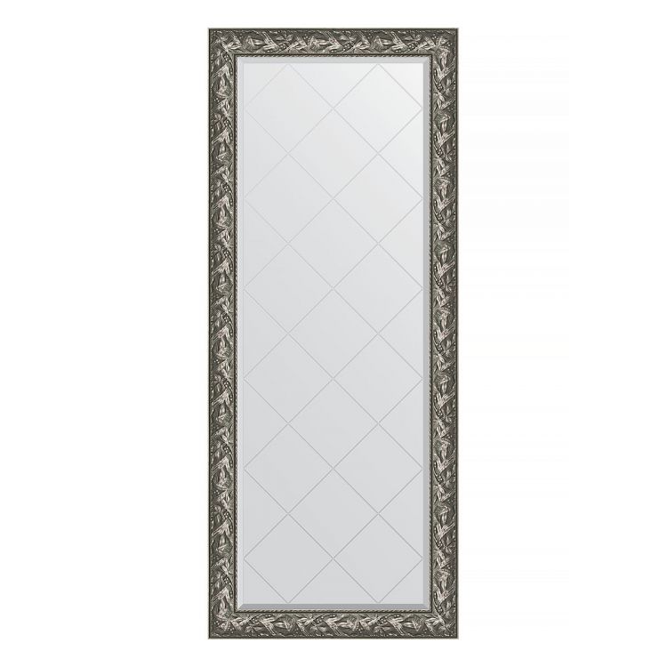 Зеркало EVOFORM  EXCLUSIVE-G FLOOR BY 6325 84x203 византия серебро 99 мм пристенное напольное с гравировкой в багетной раме