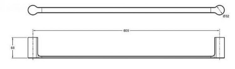 Полотенцедержатель Jacob Delafon Singulier 15205D-CP