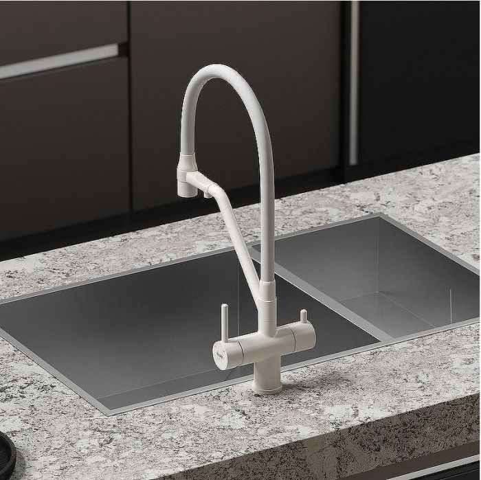 Смеситель для кухни Sancos Dora SC4003MW Белый матовый Белый