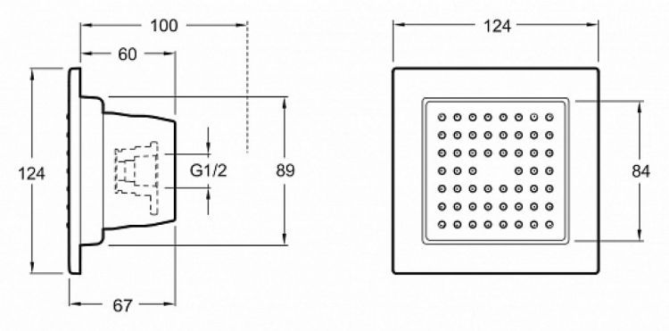 Душевая форсунка Jacob Delafon WaterTile E8002-CP