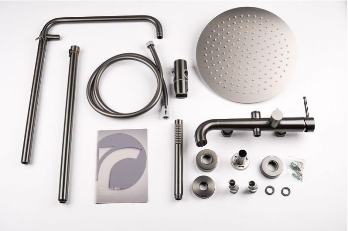 Душевая система Knotlor Elixir SS-33/GM цвет Вороненая сталь