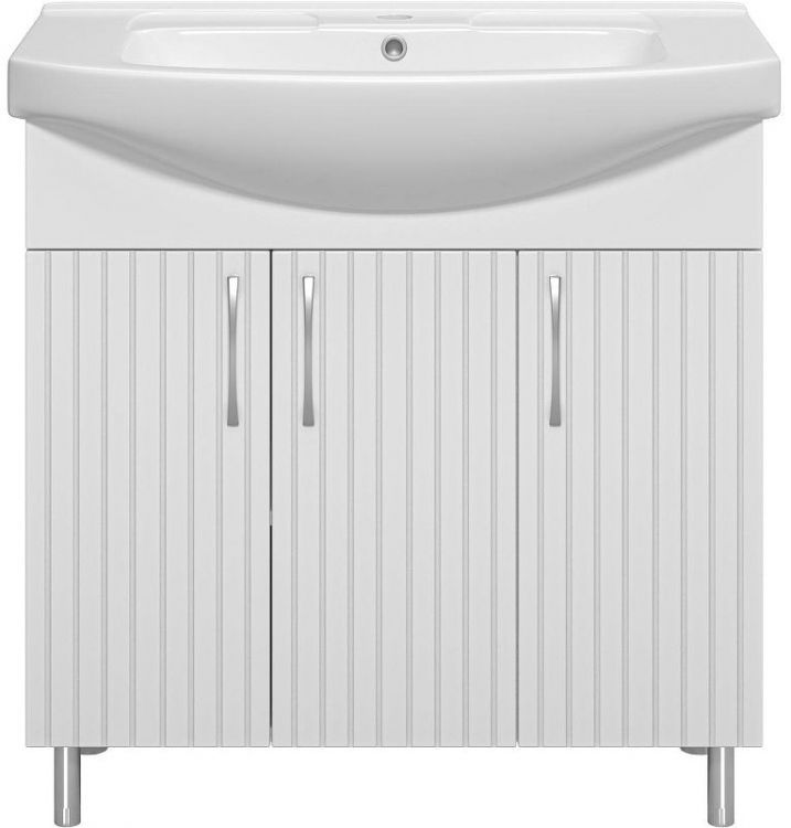 Тумба с раковиной Misty Изео 85 УТ000015764 Белая