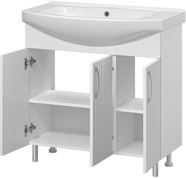 Тумба с раковиной Misty Изео 85 УТ000015764 Белая