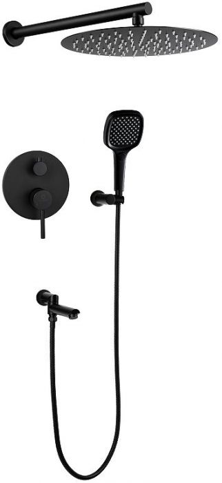 Душевая система FILARETE Roun FL1026BL цвет Черный матовый