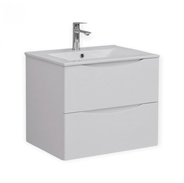 Тумба под раковину Bond Cube 60 T01600 подвесная цвет Белый глянцевый
