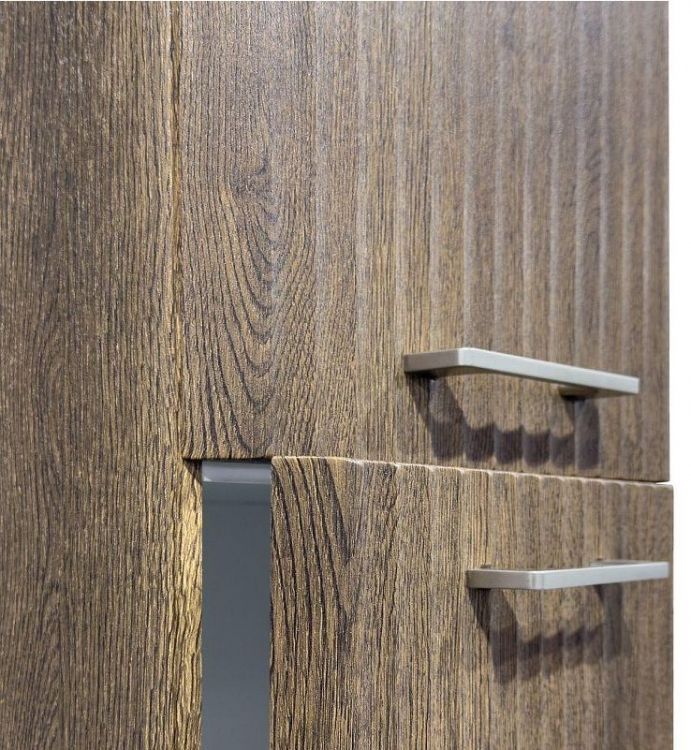 Шкаф пенал Comforty Ангара 35 00-00019358 подвесной цвет Дуб темно-коричневый