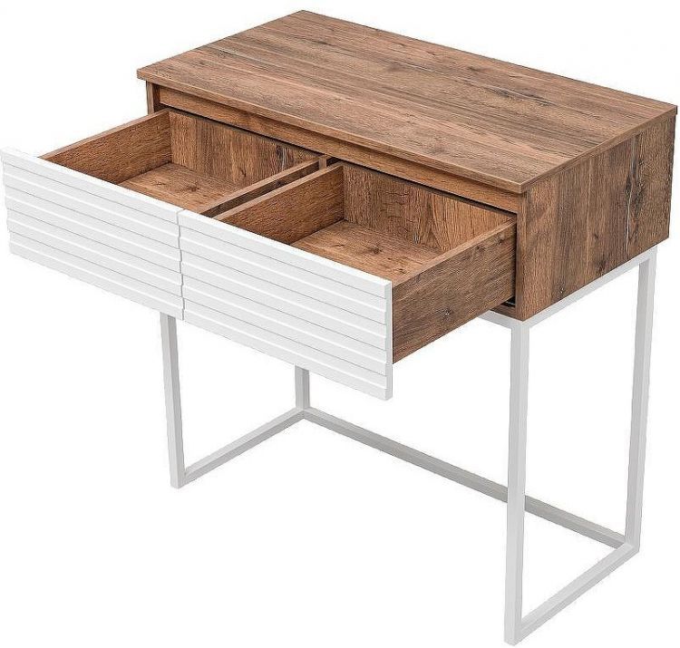 Тумба Brevita Dakota 80 DAK-019080-19-012Я Белая матовая Дуб Галифакс олово