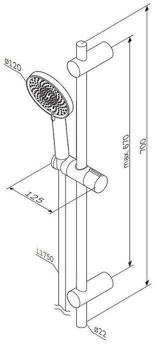Душевой гарнитур AM.PM X-Joy F0185A022 цвет Черный Душевой гарнитур AM.PM X-Joy F0185A022 цвет Черный
