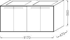 Тумба подвесная Jacob Delafon STRUKTURA EB1283 117 см Тумба подвесная Jacob Delafon STRUKTURA EB1283 117 см