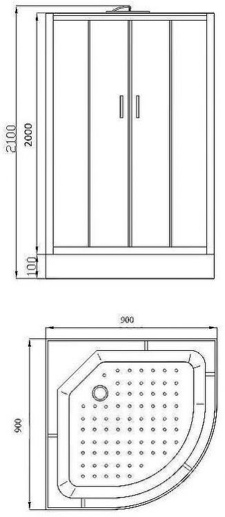 Душевая кабина Parly Tomorrow 90x90 EF931 без гидромассажа