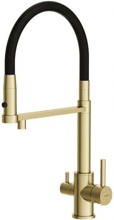 Смеситель для кухни Cersanit Zen 68251 Золото Черный