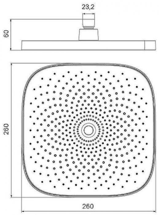 Верхний душ Iddis SpaHome SPA26BSi64 Черный матовый