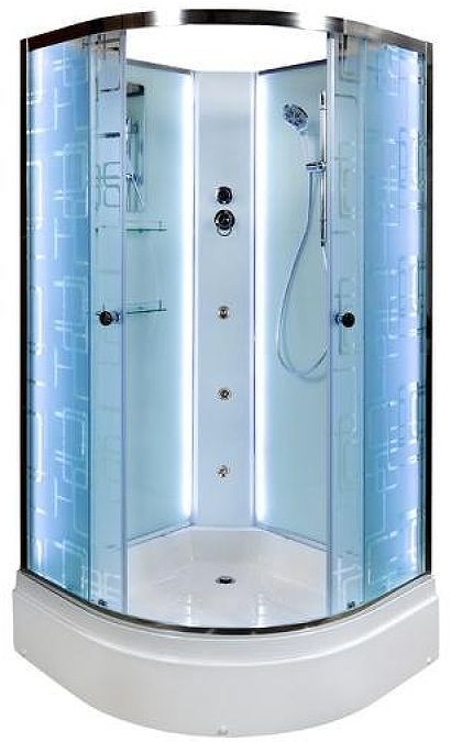 Душевая кабина Avacan 100 EM2710NLED+GM с гидромассажем