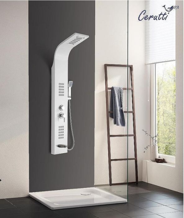 Душевая панель Ceruttispa Virginia W CT9990 с гидромассажем Белая