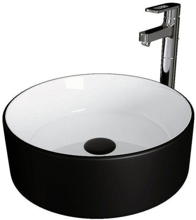 Раковина-чаша Grossman 36 GR-4040BW Белая Черная