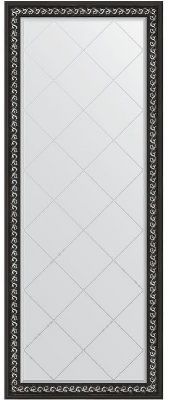 Зеркало Evoform Exclusive-G Floor 199х80 BY 6308 с гравировкой в багетной раме - Черный ардеко 81