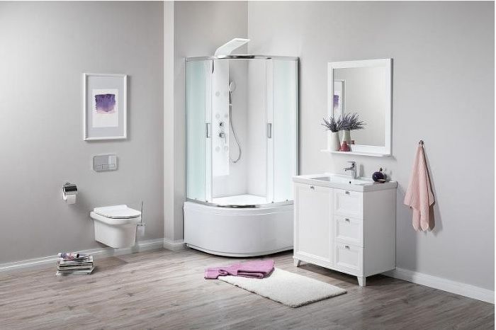 Душевой уголок Aquanet SE-900Q-Short 90x90 профиль Хром стекло с узором