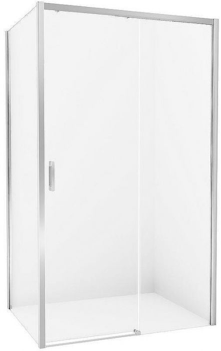 Душевой уголок New Trendy Prime Chrome 130х90 R D-0305A/D-0124B профиль Хром стекло прозрачное