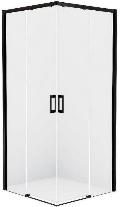 Душевой уголок New Trendy Prime Black 90х110 D-0314A/D-0319A профиль Черный стекло прозрачное